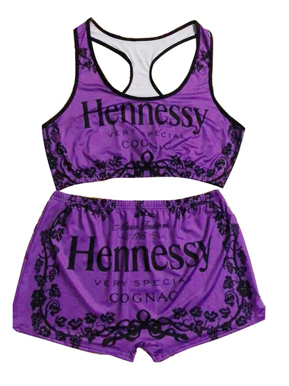 2pcs women polyester set with short| HENNYTHING IS POSSIBLE