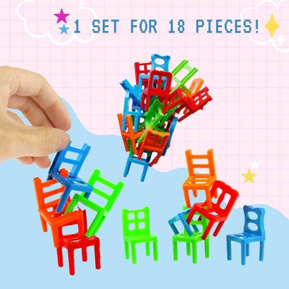 Chairs Stacking Puzzle Game (Set of 18)
