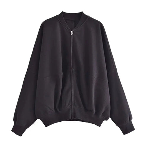 TRAFZA Women's Winter Warm Fleece Lined Zipper Jacket Sweatshirt Set