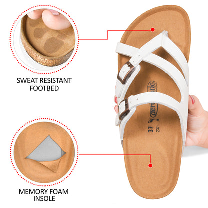 Aerothotic Celestis Women's Soft Footbed Strappy Slide Sandals