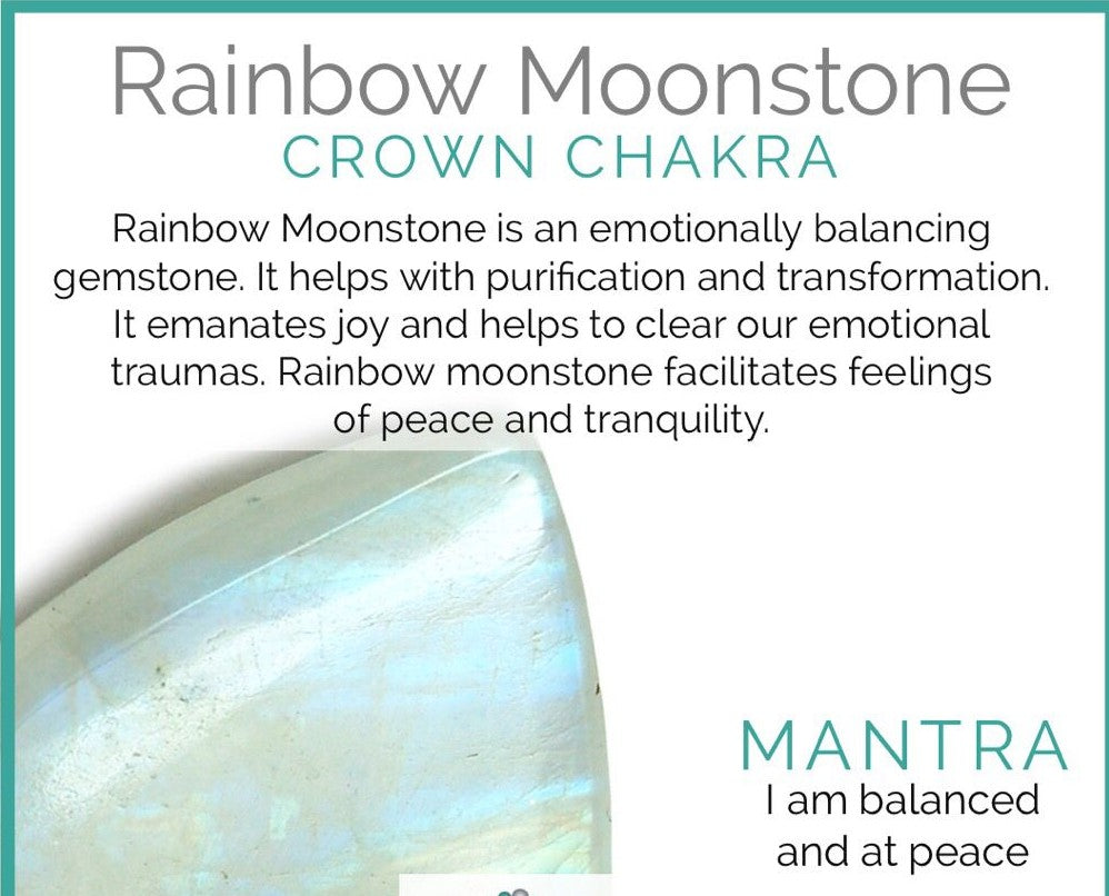 Blue Flash Labradorite & Rainbow Moonstone Stretch Bracelet!